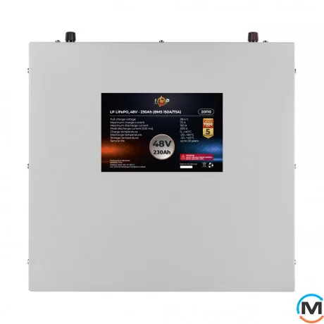 Акумулятор LogicPower LiFePO4 48V (51,2V) - 230 Ah (11776Wh) (BMS 150A/75A) метал, фото , зображення 2