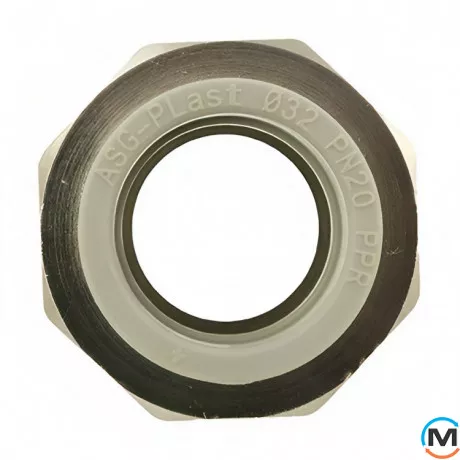 Американка ASG 20x1/2" зв. ППР (Сірий), Тип різьблення: Зовнішня, Діаметр різьблення: 1/2", Колір: Сірий, Діаметр (мм): 20, фото , зображення 3