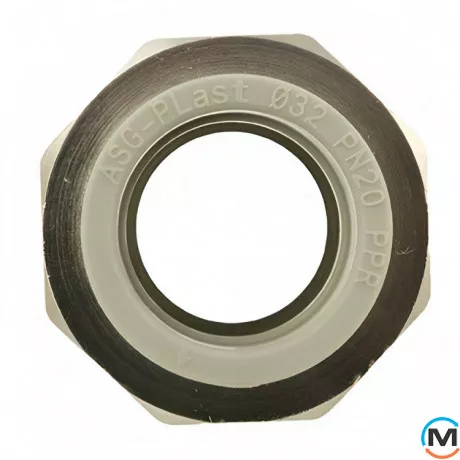 Американка ASG 25x3/4" зв. ППР (Сірий), Тип різьблення: Зовнішня, Діаметр різьблення: 3/4", Колір: Сірий, Діаметр (мм): 25, фото , зображення 3