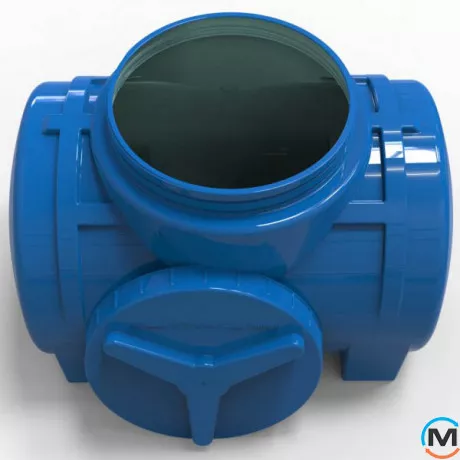 Емкость накопительная Евро Пласт пищевая Стандартная 700*450*520 2-ш. синяя 100 л. горизонтальная, фото , изображение 3