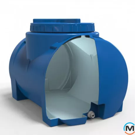 Емкость накопительная Евро Пласт пищевая Стандартная 700*450*520 2-ш. синяя 100 л. горизонтальная, фото , изображение 6