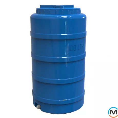 Ємність накопичувальна Євро Пласт харчова Стандартна Ø 460*850 2-ш. синя 100 л. вертикальна, фото 