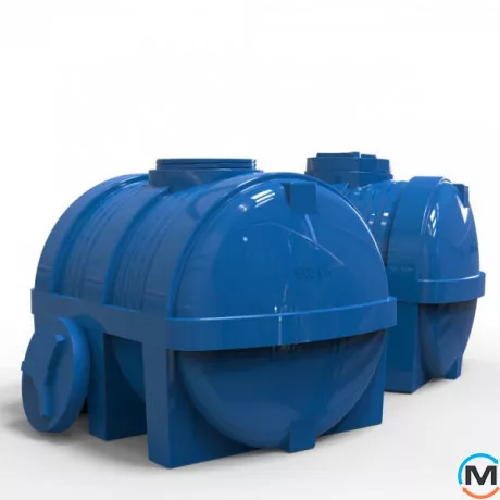 Емкость накопительная Евро Пласт пищевая Стандартная 1430*1050*1130 2-ш. синяя 1000 л. горизонтальная, фото , изображение 4