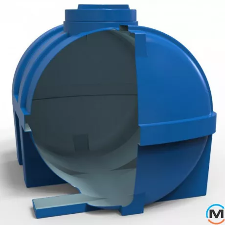 Емкость накопительная Евро Пласт пищевая Стандартная 1430*1050*1130 2-ш. синяя 1000 л. горизонтальная, фото , изображение 6