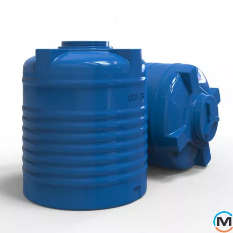 Ємність накопичувальна Євро Пласт харчова Стандартна Ø 1045*1304 2-ш. синя 1000 л. вертикальна, фото , зображення 4