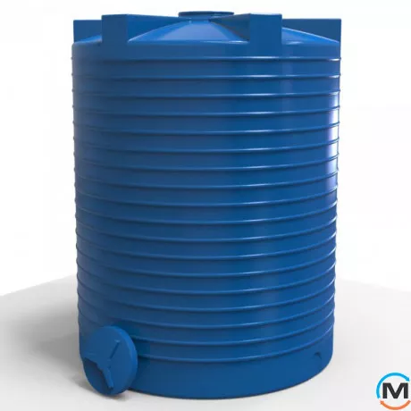 Ємність накопичувальна Євро Пласт харчова Стандартна Ø 2400*3150 2-ш. синя 12500 л. вертикальна, фото , зображення 2