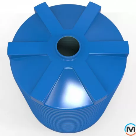 Ємність накопичувальна Євро Пласт харчова Стандартна Ø 2400*3150 2-ш. синя 12500 л. вертикальна, фото , зображення 3