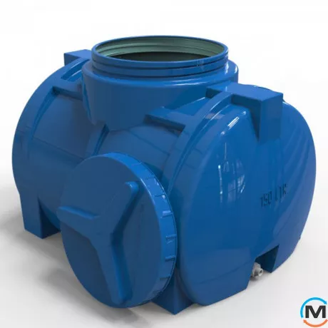 Ємність накопичувальна Євро Пласт харчова Стандартна 760*540*600 2-ш. синя 150 л. горизонтальна, фото , зображення 2