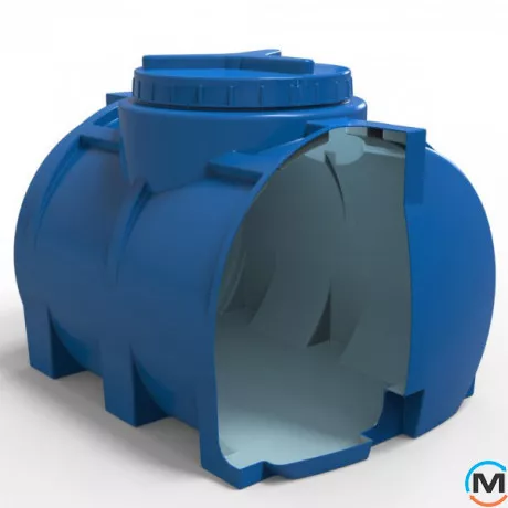 Ємність накопичувальна Євро Пласт харчова Стандартна 760*540*600 2-ш. синя 150 л. горизонтальна, фото , зображення 5