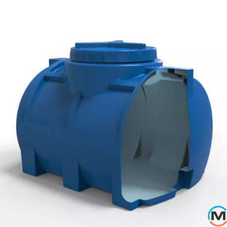 Ємність накопичувальна Євро Пласт харчова Стандартна 760*540*600 2-ш. синя 150 л. горизонтальна, фото , зображення 6