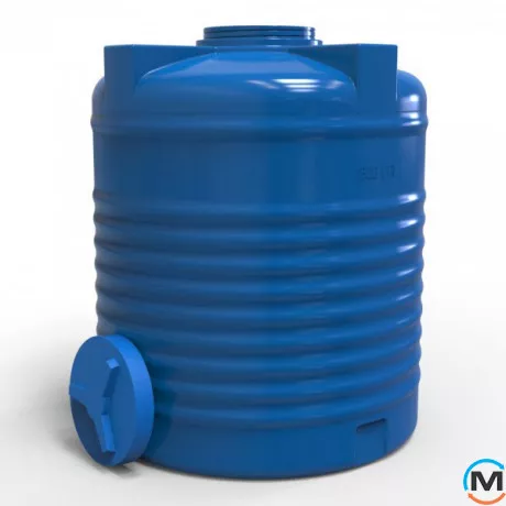 Ємність накопичувальна Євро Пласт харчова Стандартна Ø 1220*1530 2-ш. синя 1500 л. вертикальна, фото , зображення 6