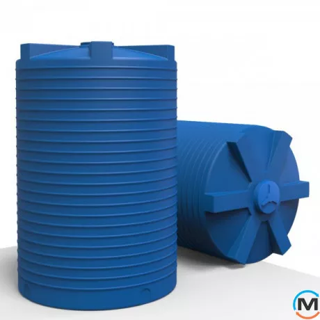Ємність накопичувальна Євро Пласт харчова Стандартна Ø 2400*3550 2-ш. синя 15000 л. вертикальна, фото , зображення 4