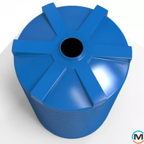 Ємність накопичувальна Євро Пласт харчова Стандартна Ø 2400*3550 2-ш. синя 15000 л. вертикальна, фото , зображення 5