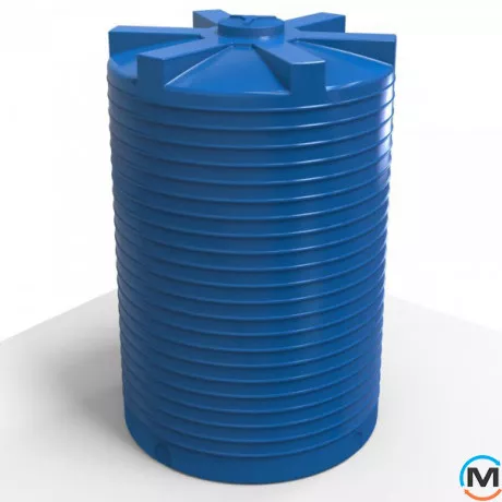 Ємність накопичувальна Євро Пласт харчова Стандартна Ø 2400*3550 2-ш. синя 15000 л. вертикальна, фото , зображення 6