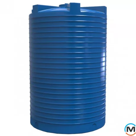 Ємність накопичувальна Євро Пласт харчова Стандартна Ø 2400*3550 2-ш. синя 15000 л. вертикальна, фото 