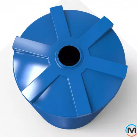 Ємність накопичувальна Євро Пласт харчова Стандартна Ø 2400*4150 2-ш. синя 17500 л. вертикальна, фото , зображення 2