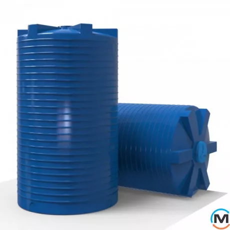 Ємність накопичувальна Євро Пласт харчова Стандартна Ø 2400*4150 2-ш. синя 17500 л. вертикальна, фото , зображення 4