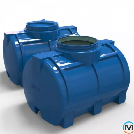 Емкость накопительная Евро Пласт пищевая Стандартная 860*590*610 2-ш. синяя 200 л. горизонтальная, фото , изображение 4