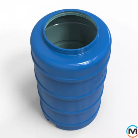 Ємність накопичувальна Євро Пласт харчова Стандартна Ø 550*1020 2-ш. синя 200 л. вертикальна, фото , зображення 3
