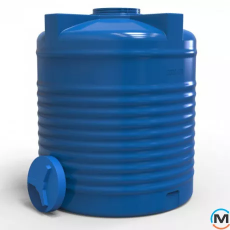 Емкость накопительная Евро Пласт пищевая Стандартная Ø 1360*1650 2-ш. синяя 2000 л. вертикальная, фото , изображение 6