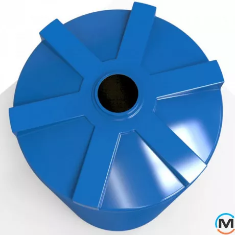 Ємність накопичувальна Євро Пласт харчова Стандартна Ø 2400*4850 2-ш. синя 20000 л. вертикальна, фото , зображення 3