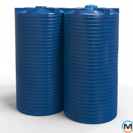 Ємність накопичувальна Євро Пласт харчова Стандартна Ø 2400*4850 2-ш. синя 20000 л. вертикальна, фото , зображення 4