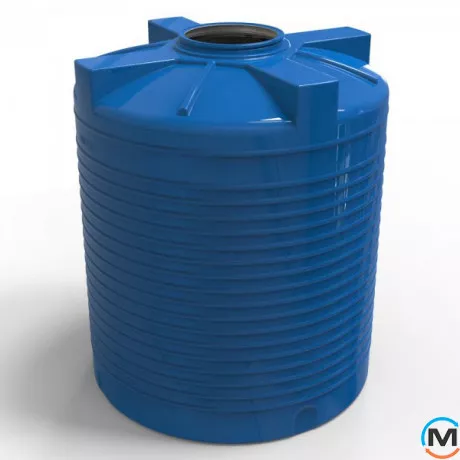 Ємність накопичувальна Євро Пласт харчова Стандартна Ø 1510*1890 2-ш. синя 3000 л. вертикальна, фото , зображення 2
