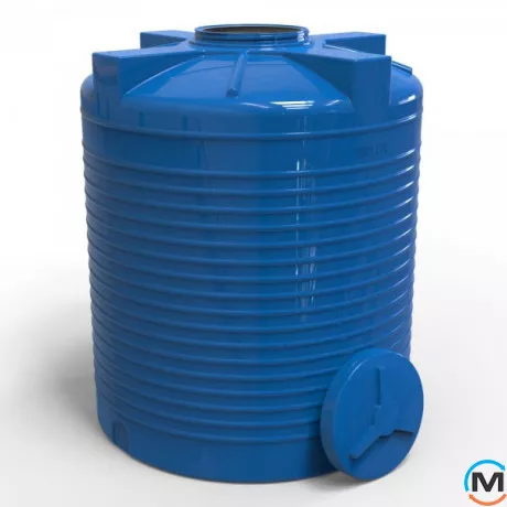 Ємність накопичувальна Євро Пласт харчова Стандартна Ø 1510*1890 2-ш. синя 3000 л. вертикальна, фото , зображення 4