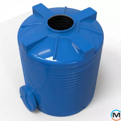 Ємність накопичувальна Євро Пласт харчова Стандартна Ø 1510*1890 2-ш. синя 3000 л. вертикальна, фото , зображення 5