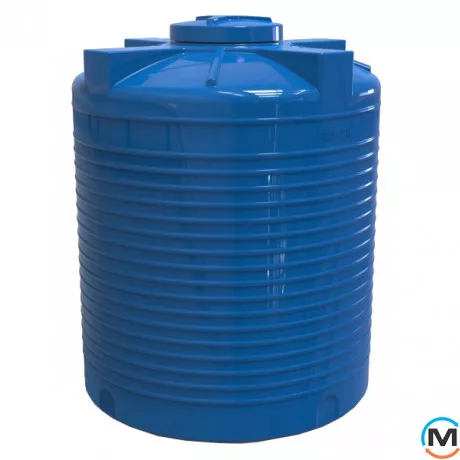 Ємність накопичувальна Євро Пласт харчова Стандартна Ø 1510*1890 2-ш. синя 3000 л. вертикальна, фото 