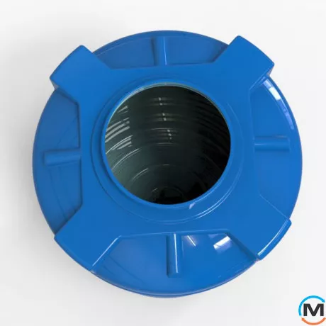 Емкость накопительная Евро Пласт пищевая Стандартная Ø 790*1260 2-ш. синяя 500 л. вертикальная, фото , изображение 4