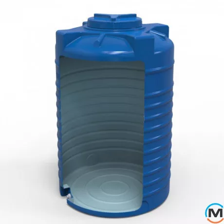 Емкость накопительная Евро Пласт пищевая Стандартная Ø 790*1260 2-ш. синяя 500 л. вертикальная, фото , изображение 7