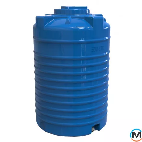 Емкость накопительная Евро Пласт пищевая Стандартная Ø 790*1260 2-ш. синяя 500 л. вертикальная, фото 