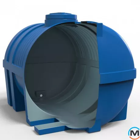 Ємність накопичувальна Євро Пласт харчова Стандартна 2560*1650*1800 2-ш. синя 5000 л. горизонтальна, фото , зображення 2