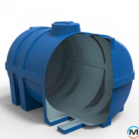 Ємність накопичувальна Євро Пласт харчова Стандартна 2560*1650*1800 2-ш. синя 5000 л. горизонтальна, фото , зображення 3