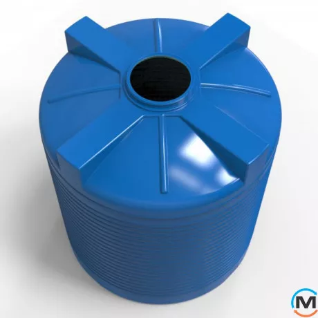 Ємність накопичувальна Євро Пласт харчова Стандартна Ø 1860*2160 2-ш. синя 5000 л. вертикальна, фото , зображення 4