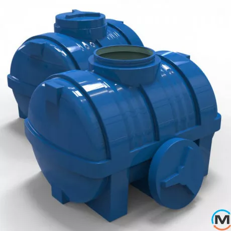 Емкость накопительная Евро Пласт пищевая Стандартная 1260*960*1000 2-ш. синяя 750 л. горизонтальная, фото , изображение 3