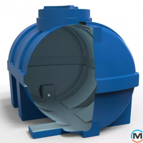 Емкость накопительная Евро Пласт пищевая Стандартная 1260*960*1000 2-ш. синяя 750 л. горизонтальная, фото , изображение 6