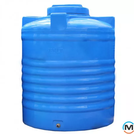 Ємність накопичувальна Євро Пласт харчова Стандартна Ø 960*1200 2-ш. синя 750 л. вертикальна, фото 