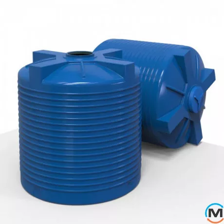 Емкость накопительная Евро Пласт пищевая Стандартная Ø 2160*2400 2-ш. синяя 7500 л. вертикальная, фото , изображение 4