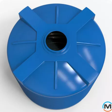 Емкость накопительная Евро Пласт пищевая Стандартная Ø 2160*2400 2-ш. синяя 7500 л. вертикальная, фото , изображение 5