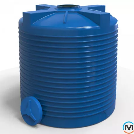 Емкость накопительная Евро Пласт пищевая Стандартная Ø 2160*2400 2-ш. синяя 7500 л. вертикальная, фото , изображение 6