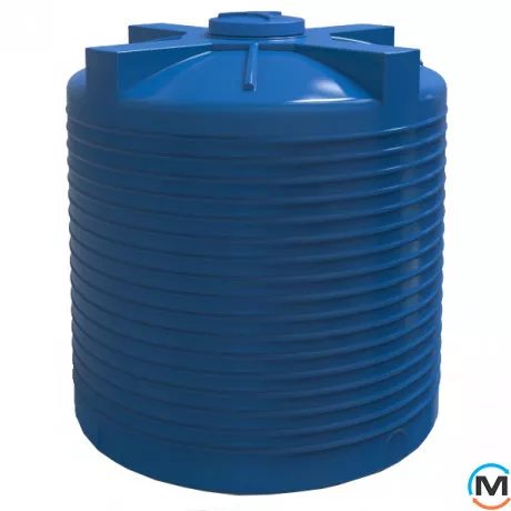 Емкость накопительная Евро Пласт пищевая Стандартная Ø 2160*2400 2-ш. синяя 7500 л. вертикальная, фото 