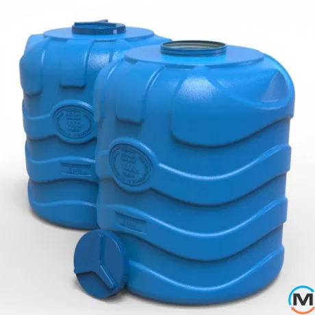 Місткість накопичувальна Євро Пласт харчова Ø1070*1280 3-ш синя 1000 л. вертикальна, фото , зображення 3