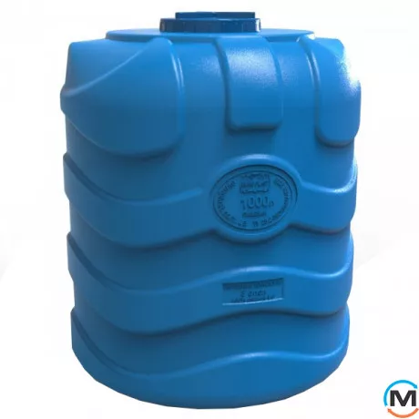 Місткість накопичувальна Євро Пласт харчова Ø1070*1280 3-ш синя 1000 л. вертикальна, фото 