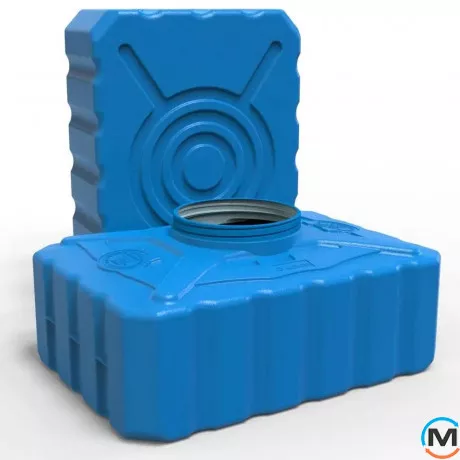 Ємність накопичувальна Євро Пласт харчова 970 * 700 * 450 3-ш синя 200 л. прямокутна, фото , зображення 3