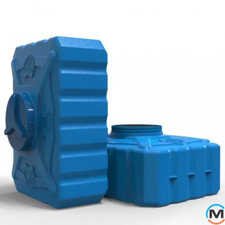 Ємність накопичувальна Євро Пласт харчова 970 * 700 * 450 3-ш синя 200 л. прямокутна, фото , зображення 4