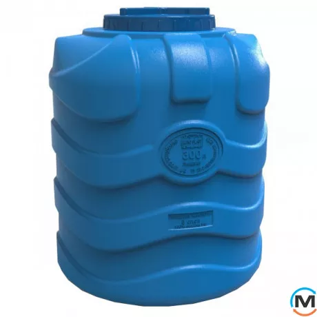 Емкость накопительная Евро Пласт пищевая Ø710*890 3-ш синяя 300 л. вертикальная, фото 