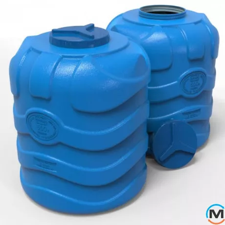 Місткість накопичувальна Євро Пласт харчова Ø860*1030 3-ш синя 500 л. вертикальна, фото , зображення 2