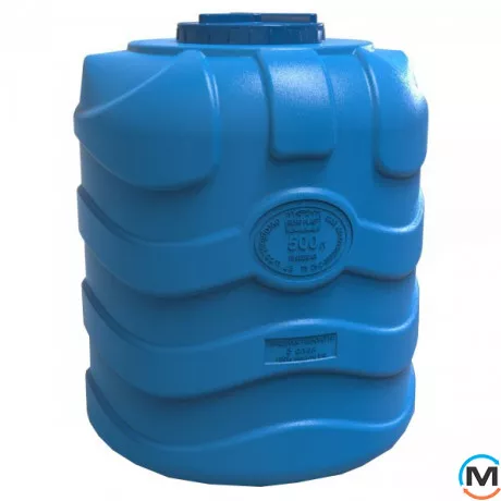 Місткість накопичувальна Євро Пласт харчова Ø860*1030 3-ш синя 500 л. вертикальна, фото 